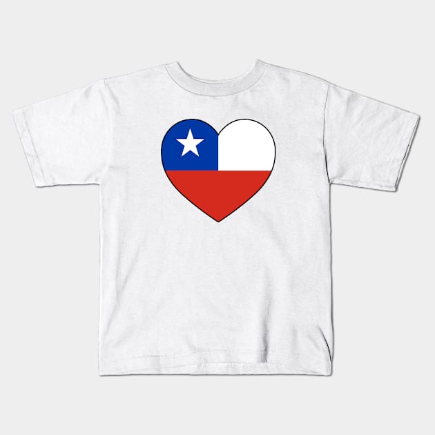 Heart - Chile _077 Kids T-Shirt by Tridaak